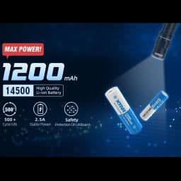 Acumulator Li-ion XTAR 14500 1200mAh KT cu protectie si Top button 4