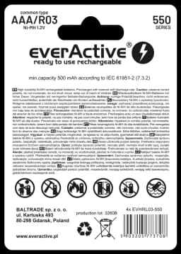 Acumulatori Ni-MH AAA R03 550mAh 4buc everActive 4x EVBHRL03-550 4