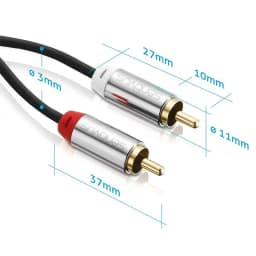 Cablu audio SENTIVUS stereo 2x RCA tata - 2x RCA tata 1.5m SA-AU080-150 3