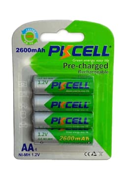 Set 4 acumulatori PKCELL AA /R6 Ni-MH 1.2V 2600mAh (618) 1