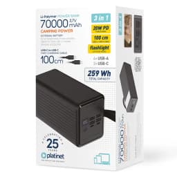 POWER BANK 70.000mAh PD 20W 4x USB-A /2x USB-C PLATINET PMPB7020 4