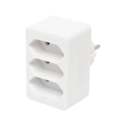Triplu stecher distribuitor 3x Euro 1500W alb Home NV 23/WH 1