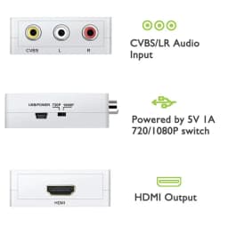 Adaptor convertor video-audio 3x RCA la HDMI 1080P 2