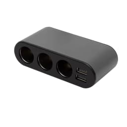 Distribuitor auto 12V /24V 3 prize 80W + 2x USB 3.4A + Voltmetru SAL SAU80W 2