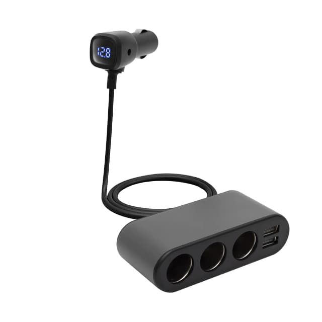 Distribuitor auto 12V /24V 3 prize 80W + 2x USB 3.4A + Voltmetru SAL SAU80W