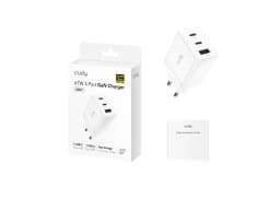 Incarcator retea Cudy CH67 2x USB-C PD CH67_EU V1.0 1x QC 18W GaN alb 2