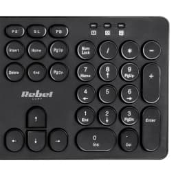 Tastatura Wireless 2.4GHz 96-taste WK100 REBEL KOM1028 445x125x20mm 4