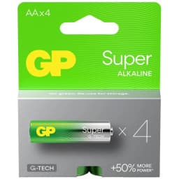 Set 4 baterii alcaline Super GP R6 AA ALKALINA GP15AETA-21-2GSB4 1