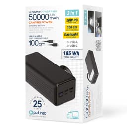 POWER BANK 50000mAh PD 20W 2x USB-A /2x USB-C PLATINET PMPB5020 4