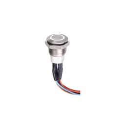 Intrerupator buton LED rosu SW1 OFF-(ON) fara retinere metal 12mm 12-24V 2