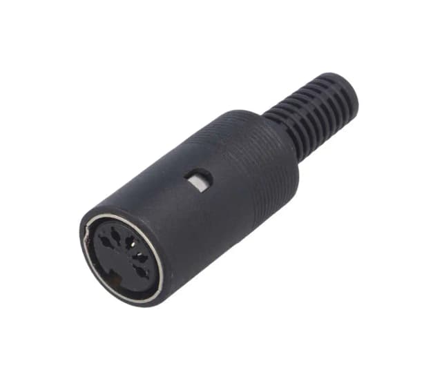Conector DIN 5 pini mufa mama drept pe cablu NINIGI DC-007