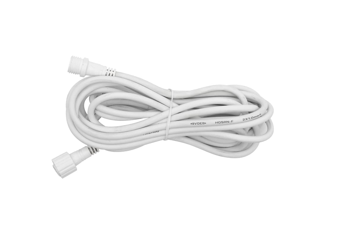 Cablu prelungitor 5m alb pentru instalatii luminoase Home KTTW5