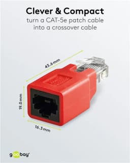 Adaptor crossover RJ45 tata la RJ45 mama Goobay 3