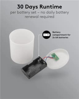 Candela lumanare cu LED rosie cu palpaire IP44 2xAA Goobay 77757 3