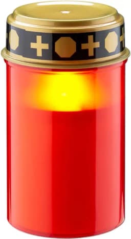 Candela lumanare cu LED rosie cu palpaire IP44 2xAA Goobay 77757 1