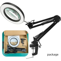 Lupa 100mm 5X cu lumina LED montata pe brat pantografic 22.5cm + 22.5cm 6