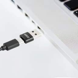 Adaptor Type-C mama - USB-A tata 2.4A 5V negru compact delight 55556BK 2