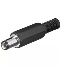 Mufa DC 2.1x5.5mm tata pin 9mm cu protector cablu Goobay 1