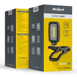 Lampa atelier LED COB 5W cu acumulator Li-Ion REBEL URZ3496 6