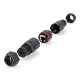 Adaptor cuplaj de exterior Cat6 RJ45 mama-mama FTP Nedis CCGB89850BK 1