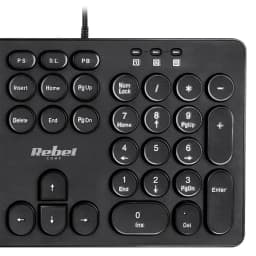 Tastatura 96 taste cu fir USB REBEL WDK100 KOM1029 2