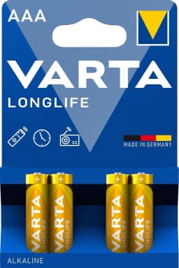 Set baterii alcaline R3 AAA 4buc LonglifeVarta 42330 2