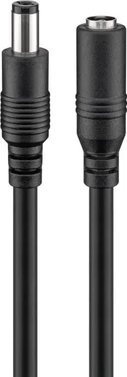 Cablu de extensie DC mama-tata 5.5x2.5mm 5m negru Goobay 76673 8