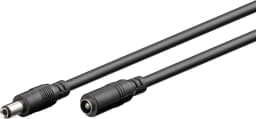 Cablu de extensie DC mama-tata 5.5x2.5mm 5m negru Goobay 76673 1