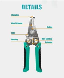 Cleste sertizat /dezizolat 190mm multifunctionala 6in1 CP-406S Pro`sKit 5