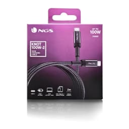 Cablu USB-C - USB-C NGS KNOT 100W-2 2m 100W negru 11