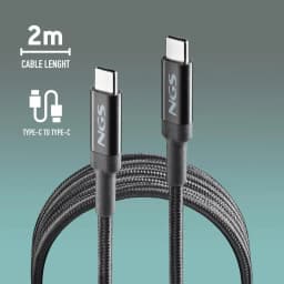 Cablu USB-C - USB-C NGS KNOT 100W-2 2m 100W negru 9