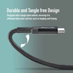 Cablu USB-C - USB-C NGS KNOT 100W-2 2m 100W negru 8