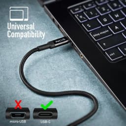Cablu USB-C - USB-C NGS KNOT 100W-2 2m 100W negru 7