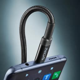 Cablu USB-C - USB-C NGS KNOT 100W-2 2m 100W negru 5
