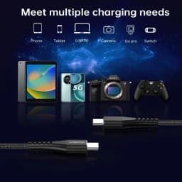 Cablu USB-C - USB-C Choetech XCC-1035 48V/5A 240W PD3.1 1m negru 6