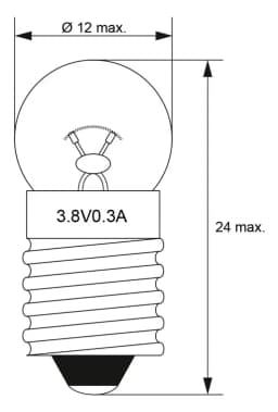 Bec E10 3.5V 0.2A glob Goobay 2