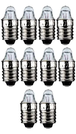 Set 10 becuri 2.2V 0.25A lentila lupa dulie cu filet E10 Goobay 9331-10 1