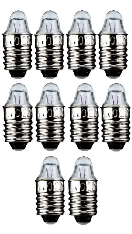Set 10 becuri 3.7V 0.3A lentila lupa dulie cu filet E10 Goobay 9334-10