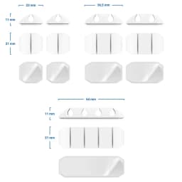 Set 5 organizatoare cabluri cu adeziv albe MK5539 deleyCON 3