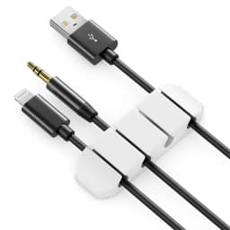 Set 5 organizatoare cabluri cu adeziv albe MK5539 deleyCON 2