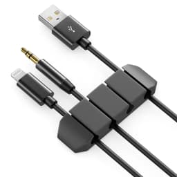 Set 5 organizatoare cabluri cu adeziv negre MK5540 deleyCON 2