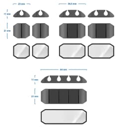 Set 5 organizatoare cabluri cu adeziv negre MK5540 deleyCON 3