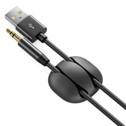 Set 6 organizatoare cabluri cu adeziv negre MK5541 deleyCON 2