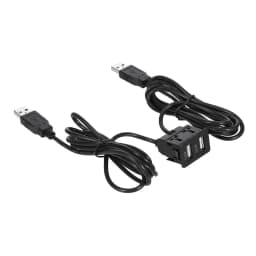 Modul panou auto 2x USB-A mama la 2x USB-A tata cablu 1m negru 1