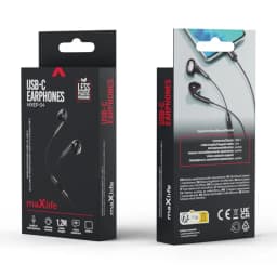 Casti stereo si microfon USB-C 1.2m negru maXlife MXEP-04 2