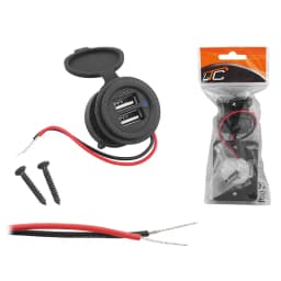 Priza auto 12V/24V 2x USB 5V /2.4A 60x45x40mm LTC LXG522 2