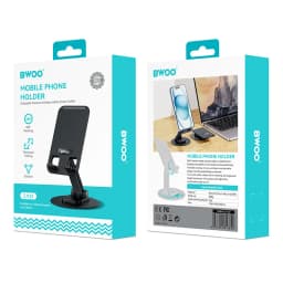 Suport birou rotativ 360 grade pentru telefon negru BWOO ZJ132 4