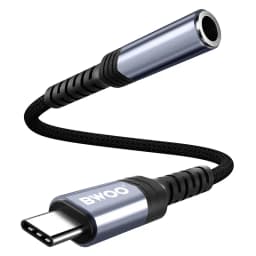 Adaptor audio USB-C tata - JACK 3.5 mm mama 10cm negru BWOO BO-BZ47 4