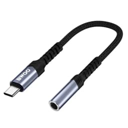 Adaptor audio USB-C tata - JACK 3.5 mm mama 10cm negru BWOO BO-BZ47 1