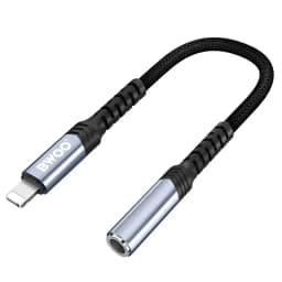 Adaptor audio Lightning tata - JACK 3.5 mm mama 10cm negru BWOO BO-BZ48 1